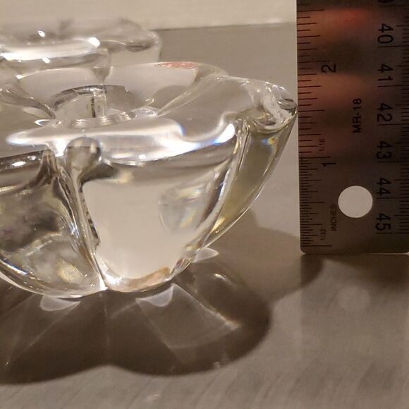 Orrefors Vintage Mid Century Swedish Crystal Stella Flower Floral Candle Holders - Picture 12 of 12